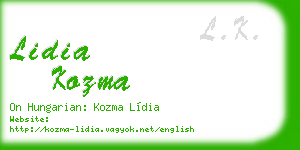 lidia kozma business card